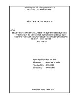 skkn phát triển năng lực giao tiếp và hợp tác cho học sinh thông qua tổchức hoạt động nhóm khi dạy học chương “chuyển hóa vật chất và năng lượng trong tếbào” –sinh học 10 