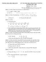 Đề thi học sinh giỏi môn Toán lớp 8 cấp trường năm 2019-2020 có đáp án - Trường THCS Phan Bội Châu