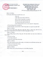 Đề thi thử vào lớp 6 môn Tiếng Việt năm 2020-2021 - Phòng GD&ĐT Thái Nguyên