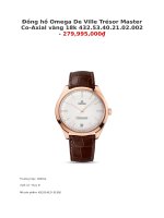 Đồng hồ omega de ville trésor master co axial vàng 18k 432 53 40 21 02 002   279,995,000₫