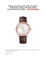 Đồng hồ omega de ville prestige automatic vàng 18k red gold 424 58 40 20 52 002   429,995,000₫