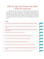 Giáo án ngữ văn 6 soạn theo sách chân trời sáng tạo 