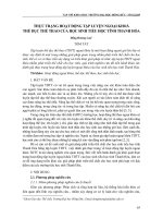 Thực trạng hoạt động tập luyện ngoại khóa thể dục thể thao của học sinh tiểu học tỉnh Thanh Hóa