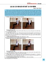 Các bài tập đơn giản với ghế tại văn phòng