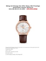 Đồng hồ omega de ville vàng 18k prestige automatic power reserve 424 58 40 21 52 002   459,995,000₫