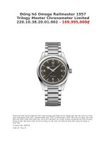 Đồng hồ omega railmaster 1957 trilogy master chronometer limited 220 10 38 20 01 002   169,995,000₫
