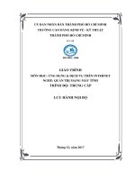 Giáo trình Ứng dụng và dịch vụ trên internet (Nghề: Quản trị mạng máy tính) - CĐ Kinh tế Kỹ thuật TP.HCM