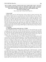 Phát triển chương trình môn học khối kiến thức chuyên ngành sư phạm tiếng Anh tại trường CĐSP Nghệ An nhằm đáp ứng chương trình giáo dục phổ thông mới