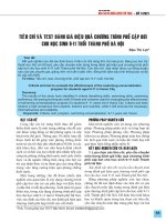 Tiêu chí và test đánh giá hiệu quả chương trình phổ cập bơi cho học sinh 9-11 tuổi thành phố Hà Nội