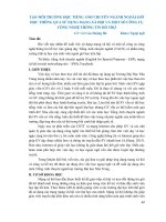 Tạo môi trường học tiếng Anh chuyên ngành ngoài giờ học thông qua sử dụng mạng xã hội và một số công cụ công nghệ thông tin hỗ trợ