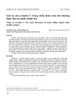 Giá trị của cystatin C trong chẩn đoán sớm tổn thương thận cấp sau phẫu thuật tim