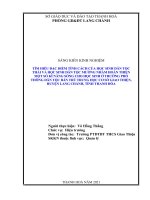 Tìm hiểu đặc điểm tính cách của học sinh dân tộc thái và dân tộc mường nhằm hoàn thiện một số kỹ năng sống cho học sinh ở trường phổ thông dân tộc bán trú trung học cơ sở giao thiện 