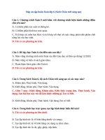 đáp án trắc nghiệm tập huấn môn toán lớp 6 (sách chân trời sáng tạo)