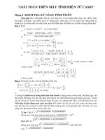 Giai toan tren may tinh casio