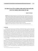 Tác động của chỉ số thị trường chứng khoán Trung Quốc đến chỉ số thị trường chứng khoán Việt Nam