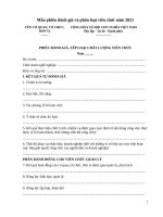 Phiếu đánh giá và phân loại viên chức 2021