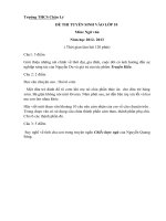 DeDA mon VAN thi thu vao 10 Chan Ly 1213