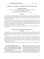 Không gian tri nhận của động từ tri giác tiếng Việt