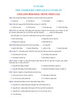 Bài tập trắc nghiệm Giáo dục công dân 12 - Bài 3: Công dân bình đẳng trước pháp luật