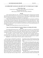 Các hình thức đánh giá cho môn Ngữ văn trong dạy và học