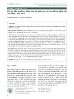 Chi phí điều trị nội trú bệnh viêm tiểu phế quản tại khoa hô hấp bệnh viện Nhi Đồng 1 năm 2019