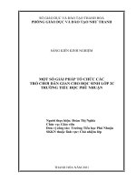 Một số giải pháp tổ chức các trò chơi dân gian cho học sinh lớp 2c trường tiểu học phú nhuận 