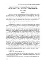 Phương thức huyền thoại hóa trong tổ chức cốt truyện của tiểu thuyết Nguyễn Bình Phương