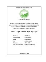 Nghiên cứu tính đa dạng và đề xuất giải pháp bảo tồn thực vật thân gỗ tại xã vũ nông khu bảo tồn thiên nhiên phia oắc phia đén tỉnh cao bằng 