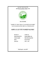 Nghiên cứu thực trạng và giải pháp giảm nghèo tại xã nậm ban huyện mèo vạc tỉnh hà giang 