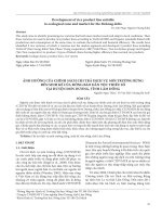 Ảnh hưởng của chính sách chi trả dịch vụ môi trường rừng đến sinh kế của đồng bào dân tộc thiểu số tại huyện Đơn Dương, tỉnh Lâm Đồng