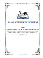 skkn tạo  hứng  thú  học  tập  cho học  sinhthông  qua  việc  tổchức  các hoạt động  khởi độngtrong  giảng  dạyphần  chuyển hóa  vật  chất và năng lượng sinh  học  11 