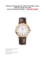 Đồng hồ omega de ville prestige vàng 18k kỷ niệm 50 năm 424 53 40 20 04 005   249,995,000₫