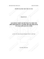 Tóm tắt Luận văn Thạc sĩ Quản lý đô thị và công trình: Giải pháp thiết kế đô thị ứng phó với biến đổi khí hậu tại khu đô thị sinh thái Tây Hạ Long Quảng Ninh