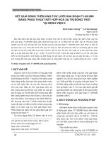 Kết quả sống thêm ung thư lưỡi giai đoạn T1-2N1M0 bằng phẫu thuật kết hợp hóa xạ trị đồng thời tại Bệnh viện K