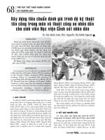 Xây dựng tiêu chuẩn đánh giá trình độ kỹ thuật tấn công trong môn võ thuật công an nhân dân cho sinh viên Học viện Cảnh sát nhân dân