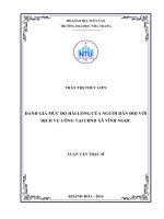 Đánh giá mức độ hài lòng của người dân đối với chất lượng dịch vụ công tại UBND xã vĩnh ngọc  