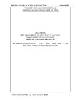 Giáo trình Cơ sở lý thuyết máy điện (Ngành: Điện công nghiệp) - CĐ Công Nghệ Hà Tĩnh