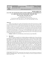 Các yếu tố ảnh hưởng đến sự phát triển du lịch Homestay của điểm đến huyện thạnh phú tỉnh Bến Tre