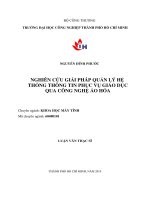 Nghiên cứu giải pháp quản lý hệ thống thông tin phục vụ giáo dục qua công nghệ ảo hóa     