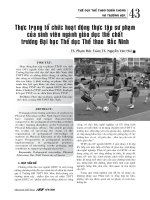 Thực trạng tổ chức hoạt động thực tập sư phạm của sinh viên ngành Giáo dục thể chất trường Đại học Thể dục Thể thao Bắc Ninh