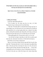 KHẢ NĂNG CUNG ỨNG CỦA CÔNG TY DỊCH VỤ LỮ HÀNH SAIGONTOURIST