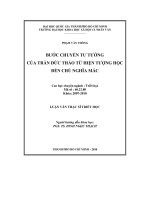 Bước chuyển tư tưởng của trần đức thảo từ hiện tượng học đến chủ nghĩa mác     