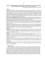 Khảo sát tình trạng dinh dưỡng của bệnh nhân điều trị tại khoa Hồi sức Bệnh viện Đa khoa Trung tâm An Giang