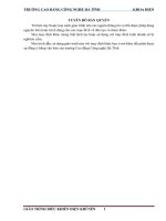 Giáo trình Điều khiển điện khí nén (Ngành: Điện công nghiệp) - CĐ Công Nghệ Hà Tĩnh