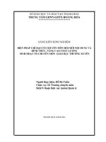 Biện pháp chỉ đạo tổ chuyên môn đổi mới nội dung và hình thức, nâng cao chất lượng sinh hoạt tổ chuyên môn giáo dục thường xuyên