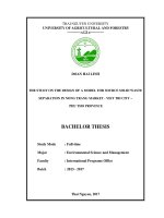 The study on the design of a model for source solid waste separation in nong trang market viet tri city phu tho province 