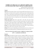 Nghiên cứu hiệu quả của thở máy không xâm lấn sớm trong điều trị suy hô hấp tại khoa Hồi sức