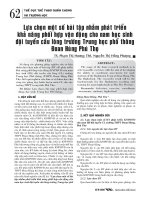 Lựa chọn một số bài tập nhằm phát triển khả năng phối hợp vận động cho nam học sinh đội tuyển cầu lông trường Trung học phổ thông Đoan Hùng Phú Thọ