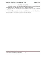 Giáo trình Điều khiển thủy lực (Ngành: Điện công nghiệp) - CĐ Công Nghệ Hà Tĩnh