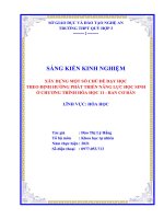skkn dạy học dự án phân bón với sức khỏe cộng đồng sử dụng những sản phẩm phế thải để sản xuất phân bón hữu cơ vi sinh” theo hướng tiếp cận phương pháp STEM 